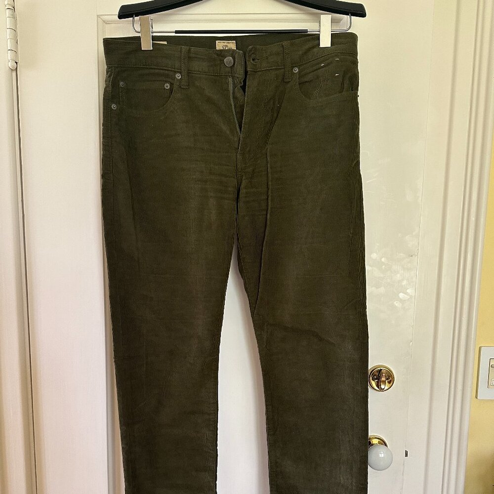 JCrew Corduroy Forest Green Trousers